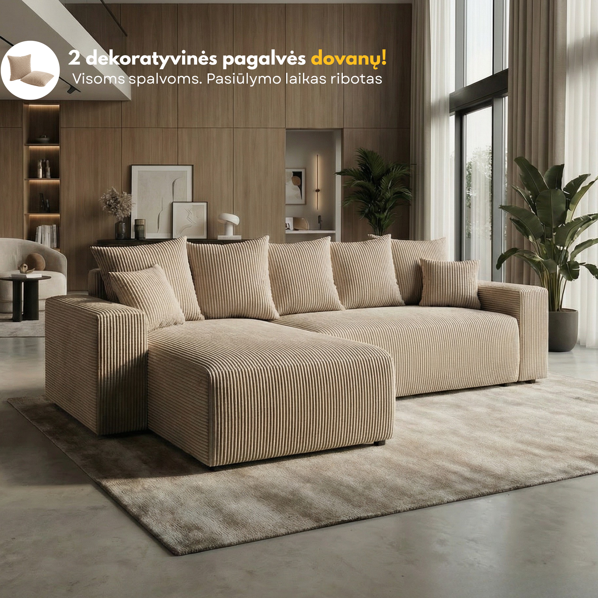 Stūra dīvāns "Plush" 