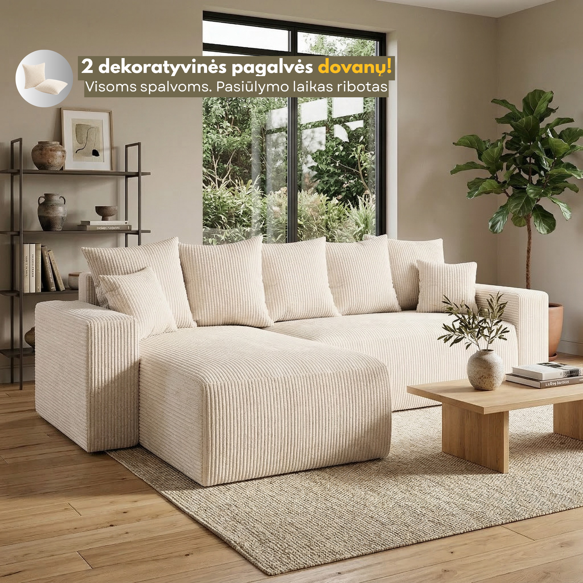 Stūra dīvāns "Plush" 