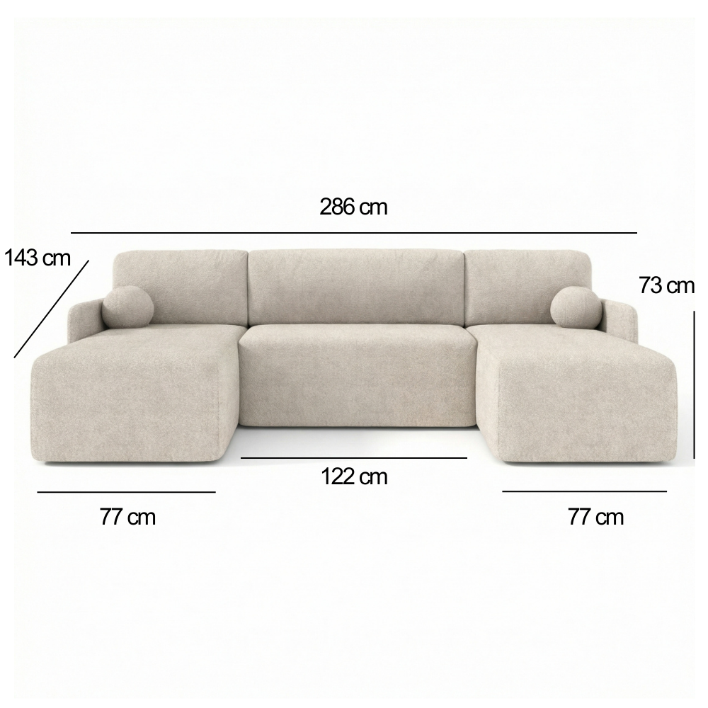 Sofi "U" formas dīvāns