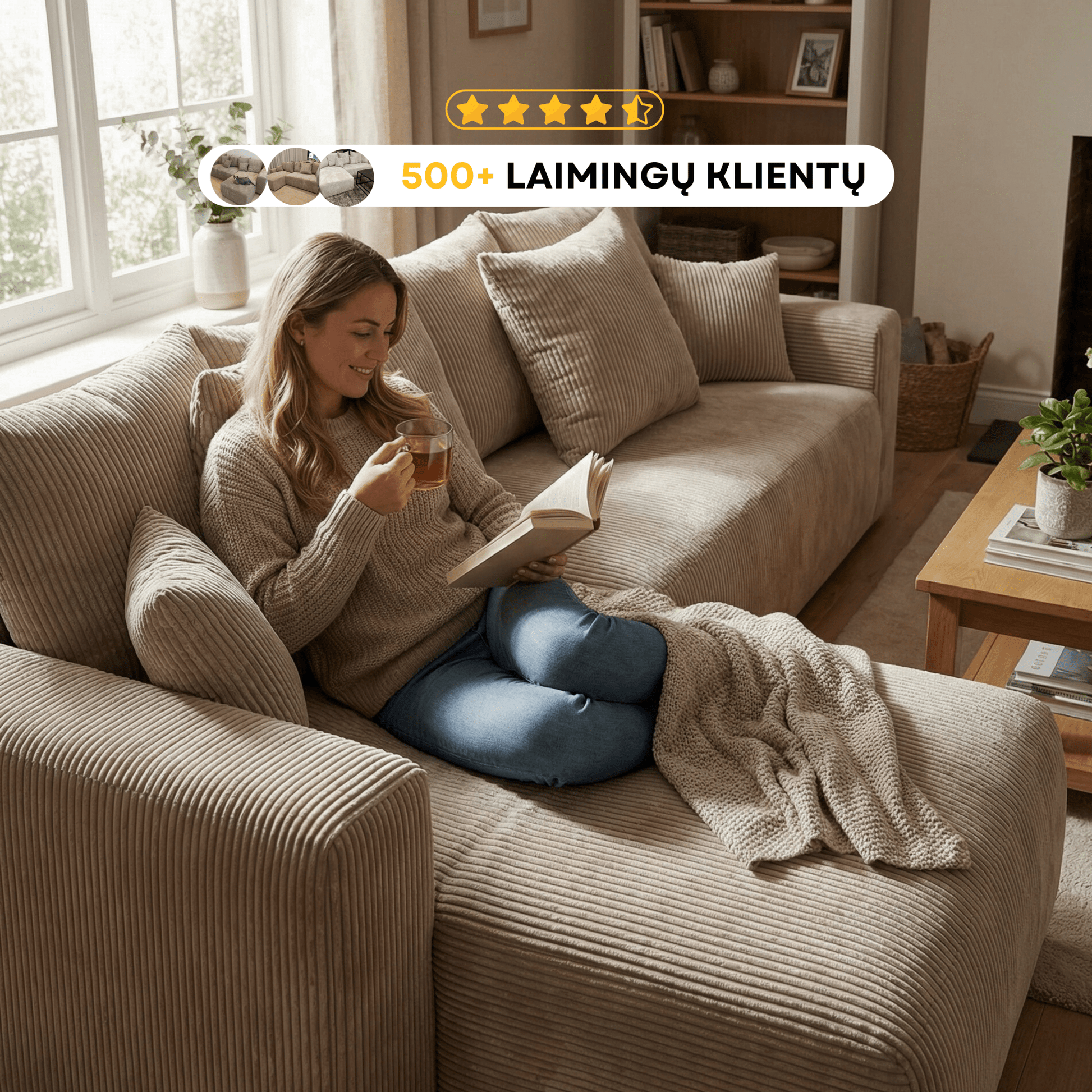 Stūra dīvāns "Plush" 