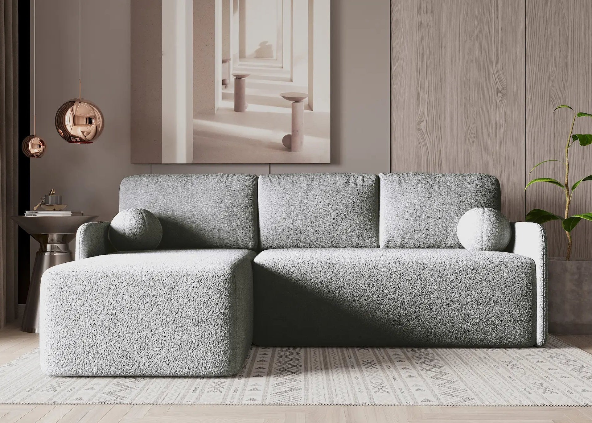 Kampas "Sofi" Šviesiai Pilkas - Plush